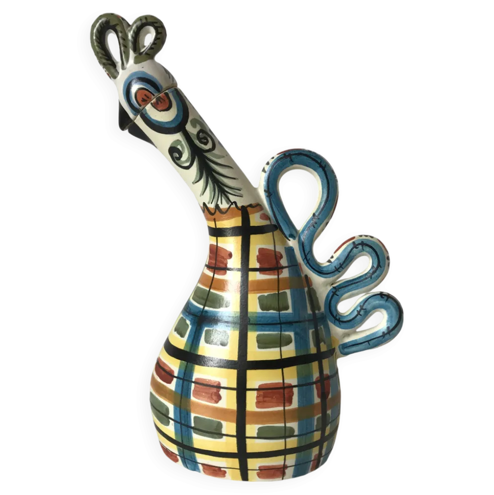 Bouteille céramique zoomorphe, Kéraluc, Georges Allier, années 50