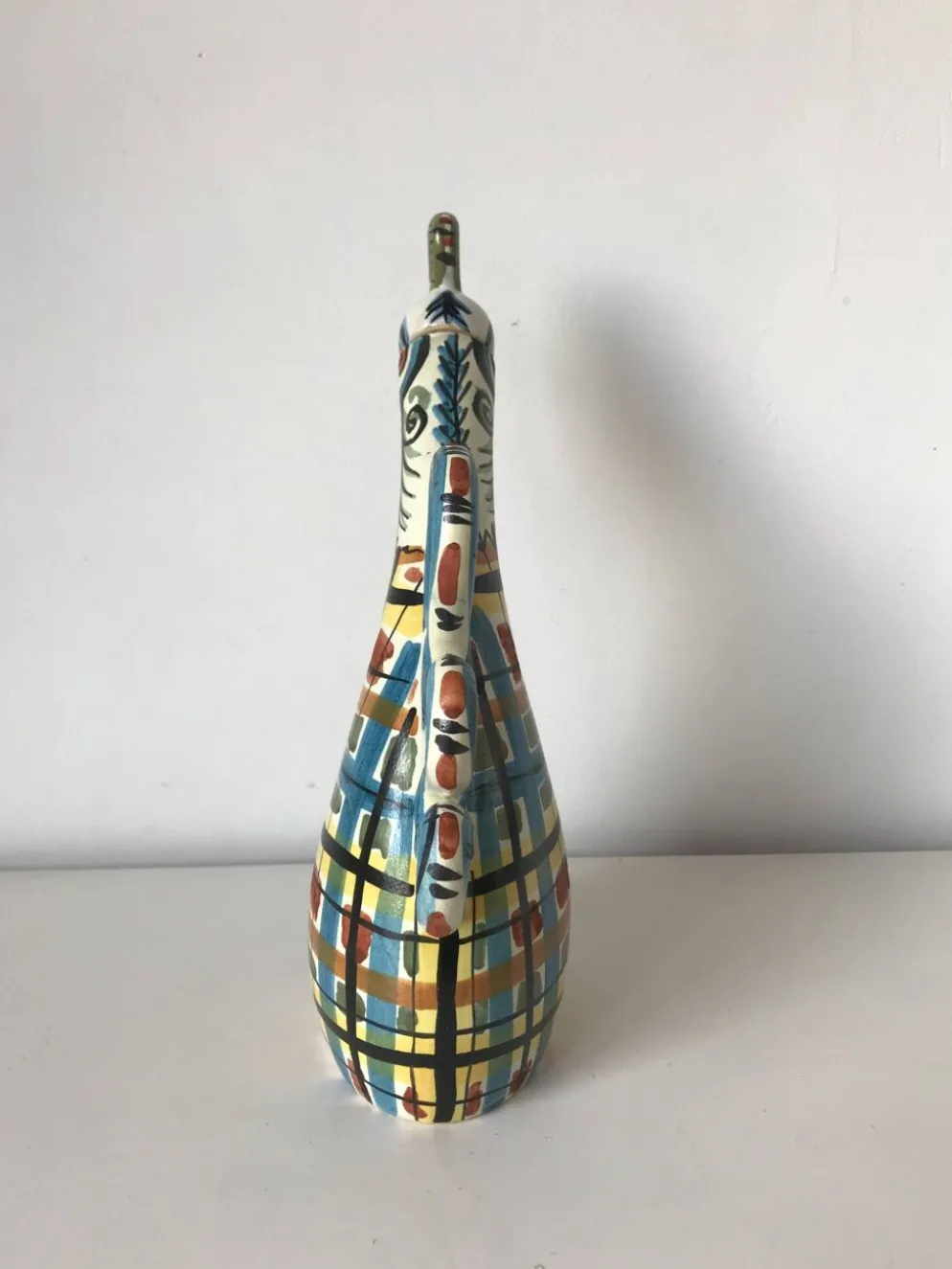 Bouteille céramique zoomorphe, Kéraluc, Georges Allier, années 50