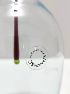 Bouteille à décanter postmoderne en verre de Murano par Vincenzo Nason, Italie