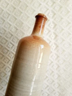 Bouteille eau de vie en grès Mongolfier vintage
