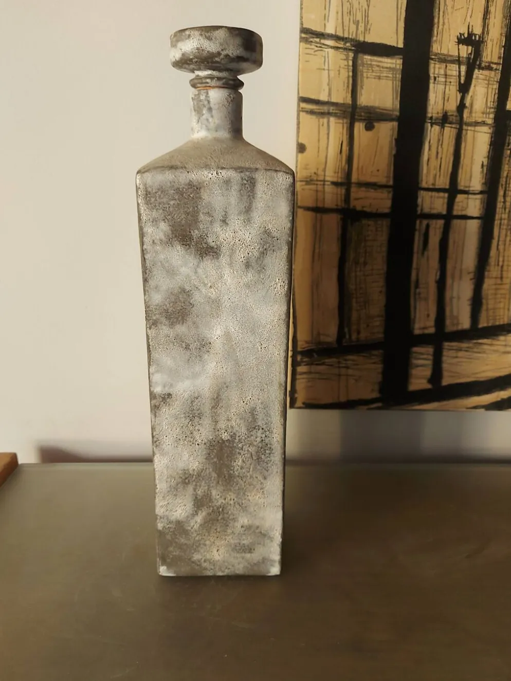 Bouteille en céramique Henri Cimal , Vallauris