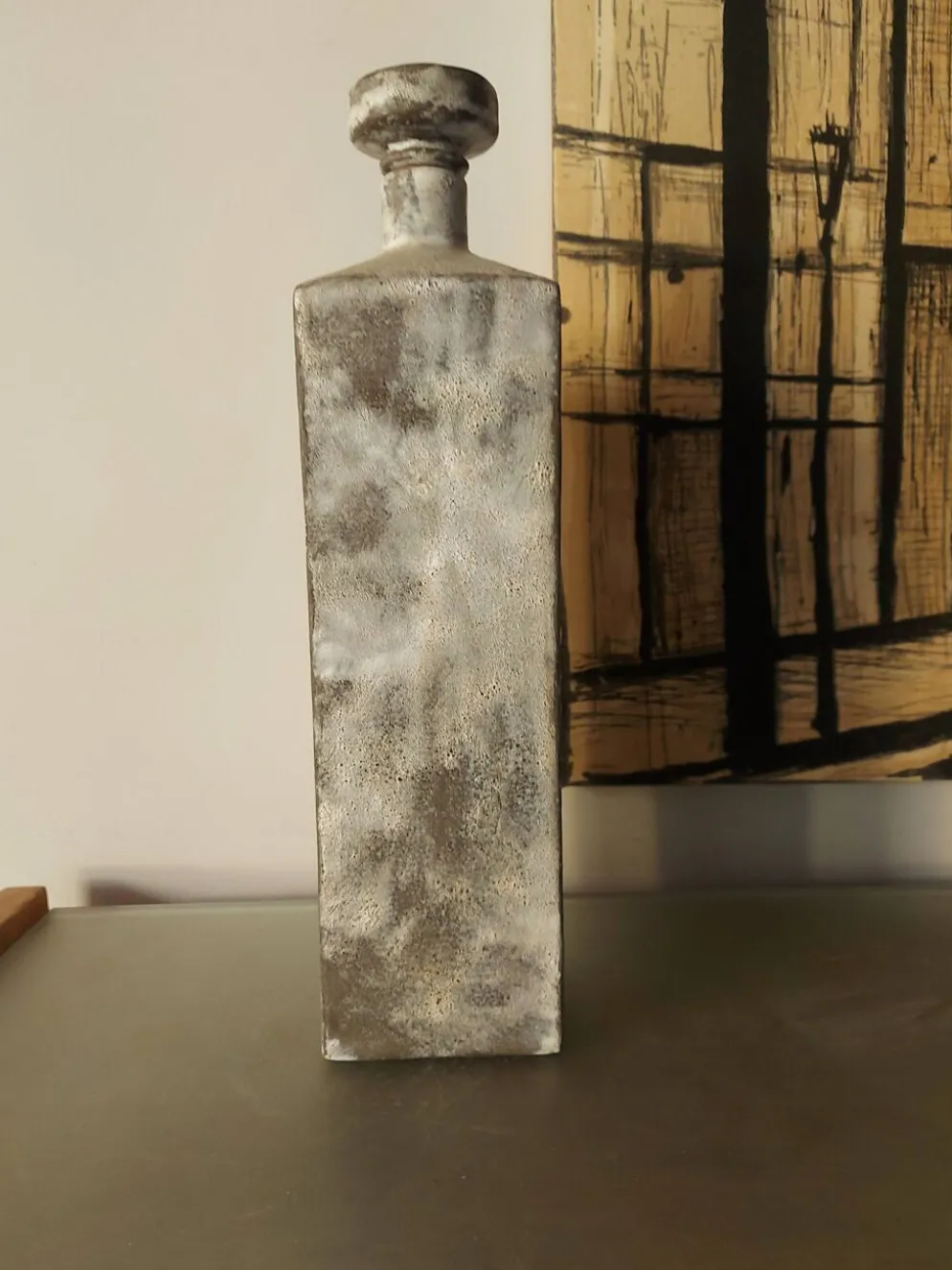 Bouteille en céramique Henri Cimal , Vallauris