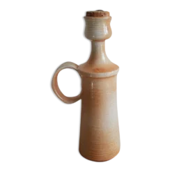 Bouteille en grès avec son bouchon en liège - vintage