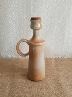 Bouteille en grès avec son bouchon en liège - vintage