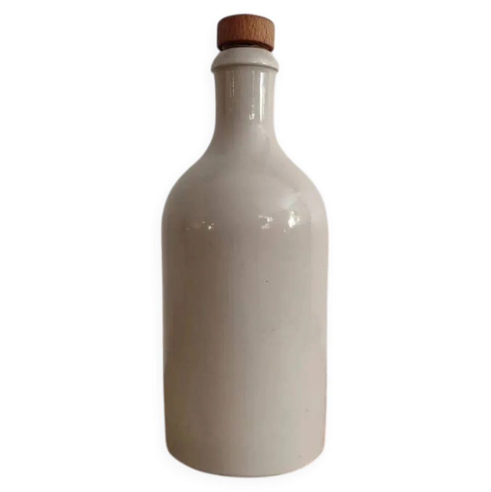 Bouteille en grès blanc