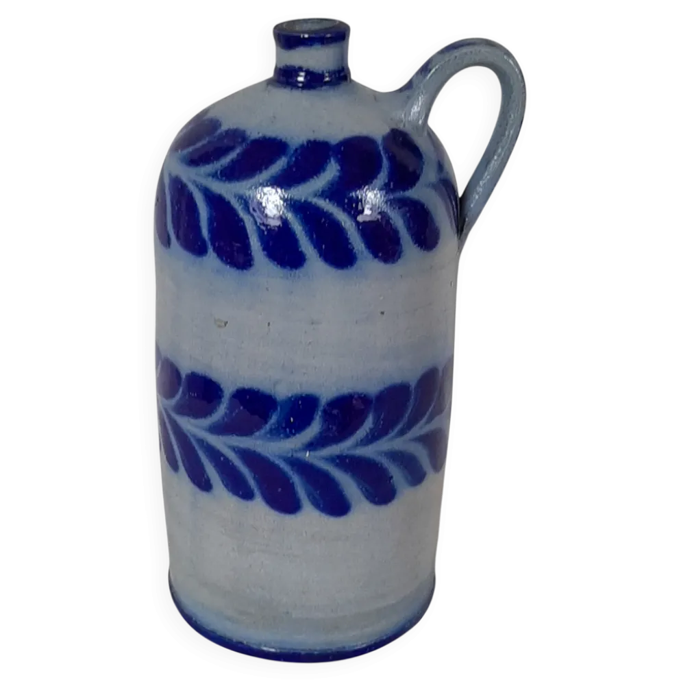 Bouteille en grès bleu d'Alsace Poterie Schmitter Betschdorf