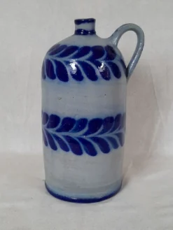 Bouteille en grès bleu d'Alsace Poterie Schmitter Betschdorf