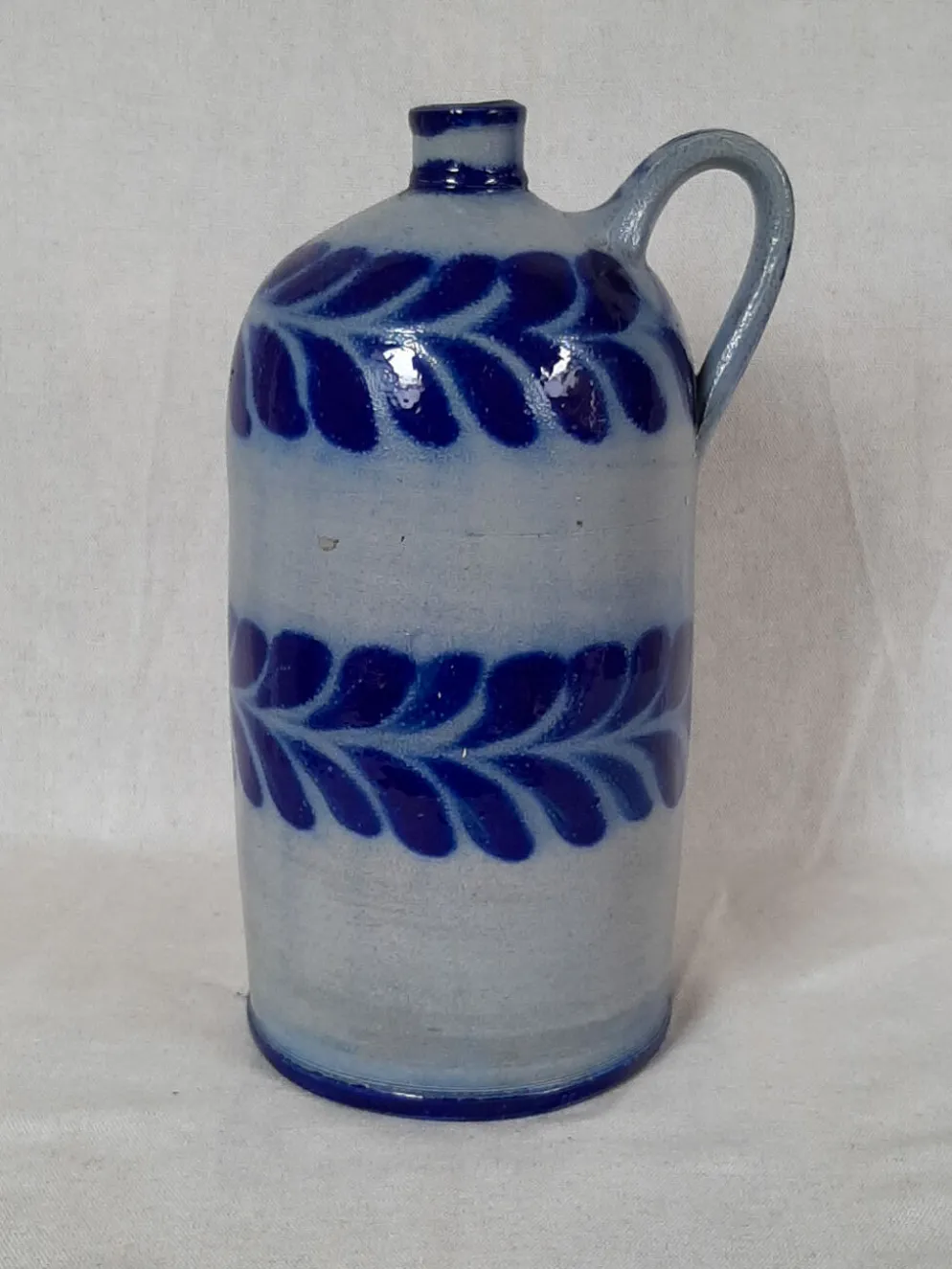 Bouteille en grès bleu d'Alsace Poterie Schmitter Betschdorf