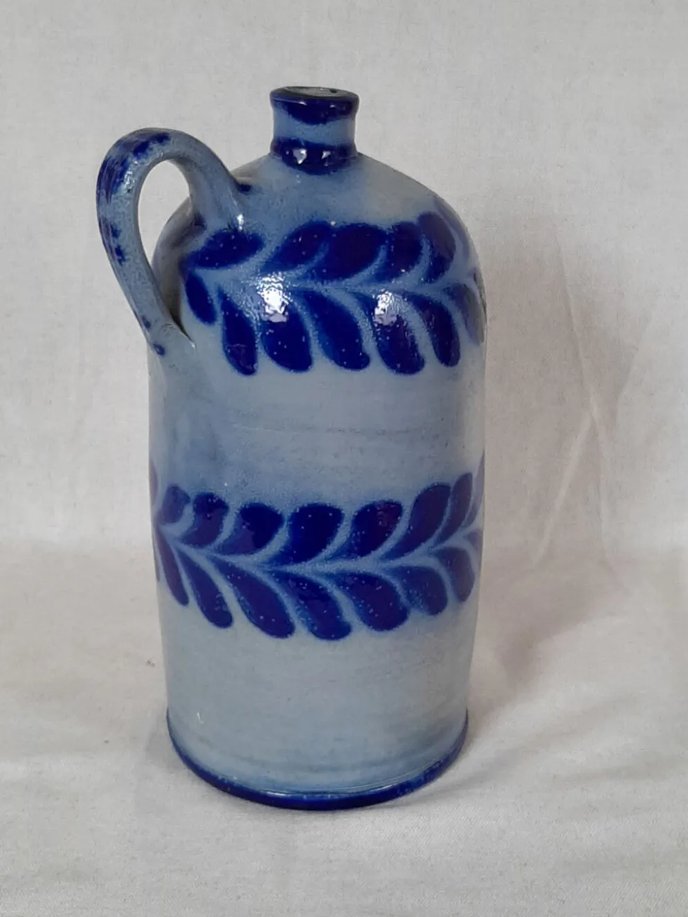 Bouteille en grès bleu d'Alsace Poterie Schmitter Betschdorf