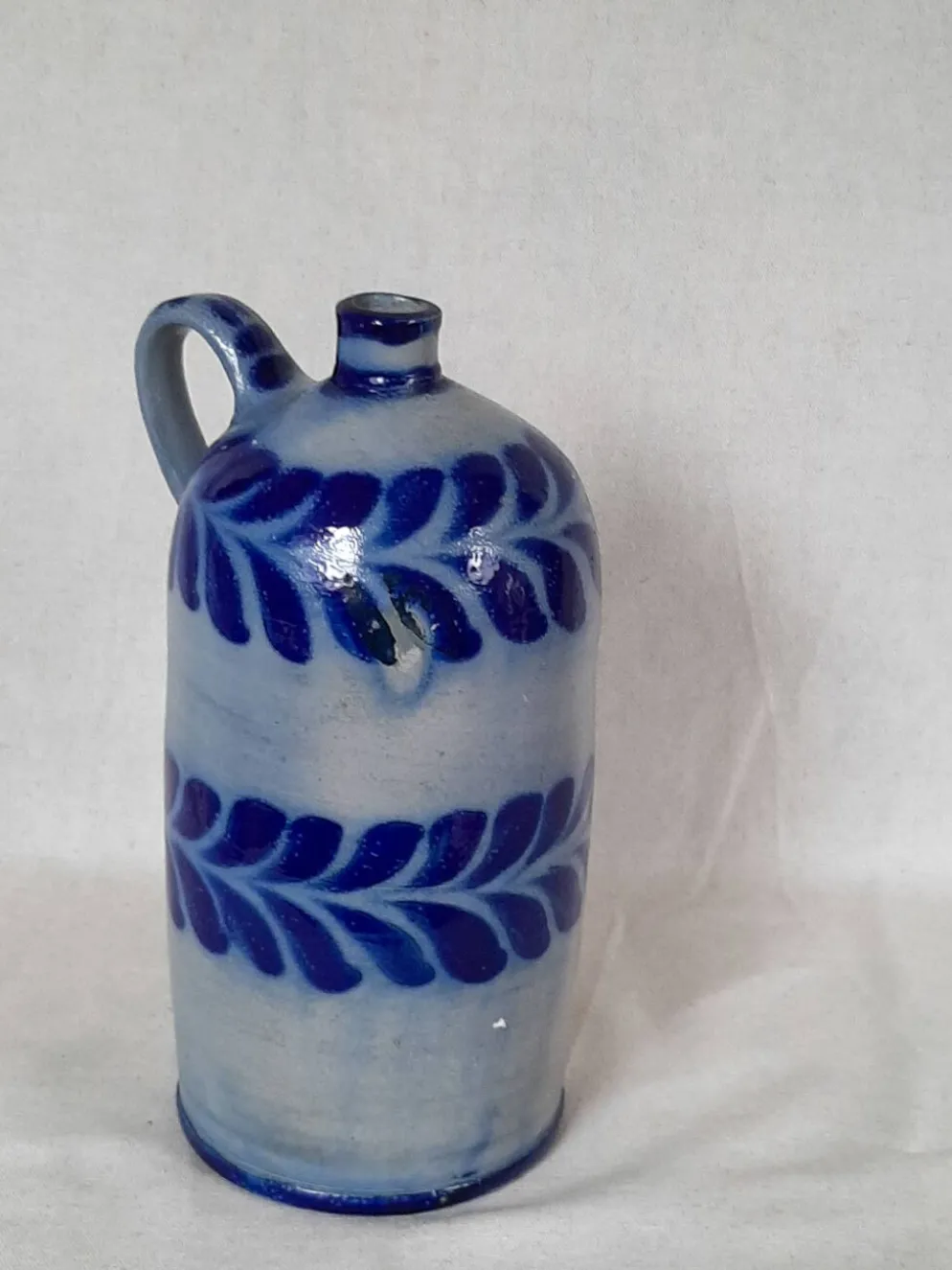 Bouteille en grès bleu d'Alsace Poterie Schmitter Betschdorf
