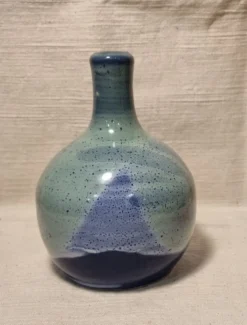 Bouteille en grès émaillé