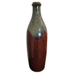 Bouteille en grès émaillé signée Pépin