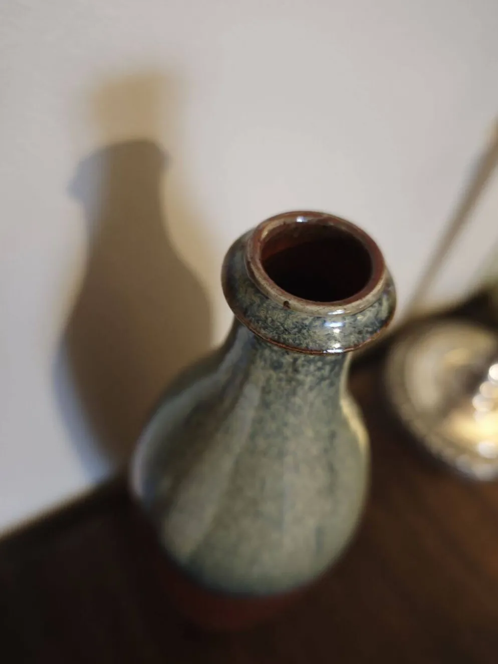 Bouteille en grès émaillé signée Pépin