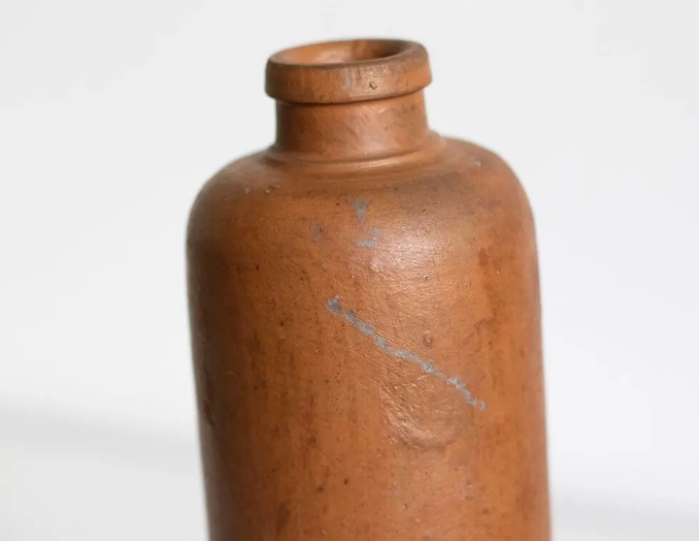Bouteille en grès marron vintage