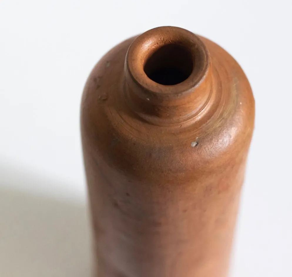 Bouteille en grès marron vintage