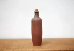 Bouteille en terre cuite vintage, bouteille décorative, poterie