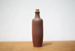 Bouteille en terre cuite vintage, bouteille décorative, poterie