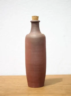 Bouteille en terre cuite vintage, bouteille décorative, poterie