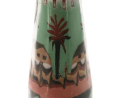 Bouteille en verre avec du sable coloré, Amérique du Sud années 70