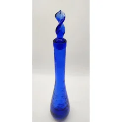 Bouteille en verre bleu cobalt