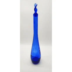 Bouteille en verre bleu cobalt