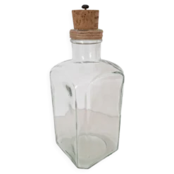 Bouteille en verre et bouchon de liège