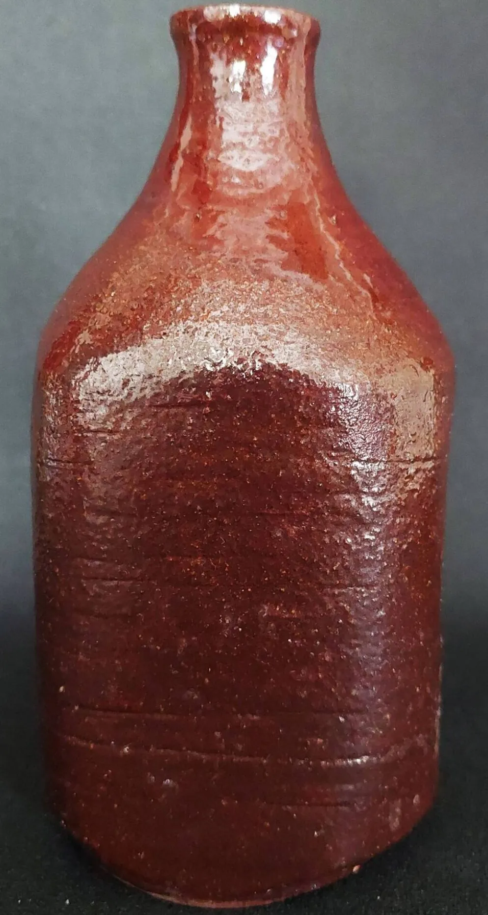 Bouteille flacon en grès vernissé poterie de Mango