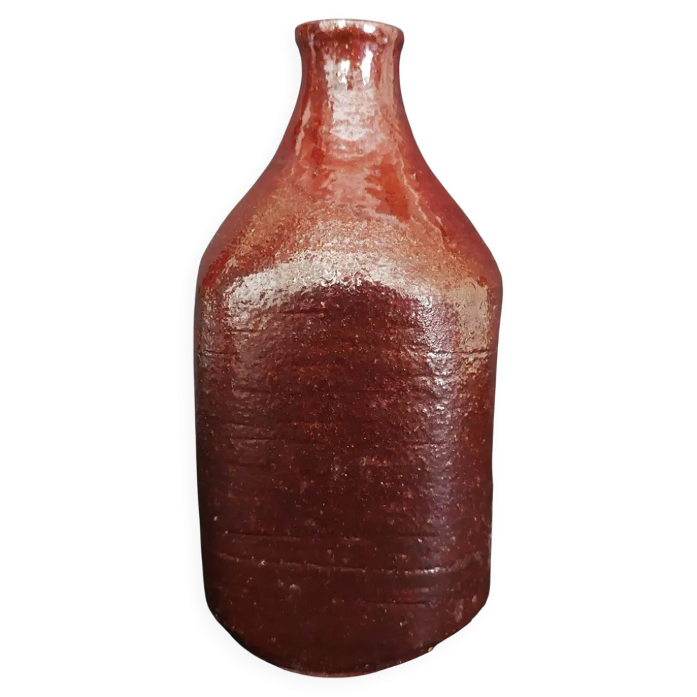 Bouteille flacon en grès vernissé poterie de Mango