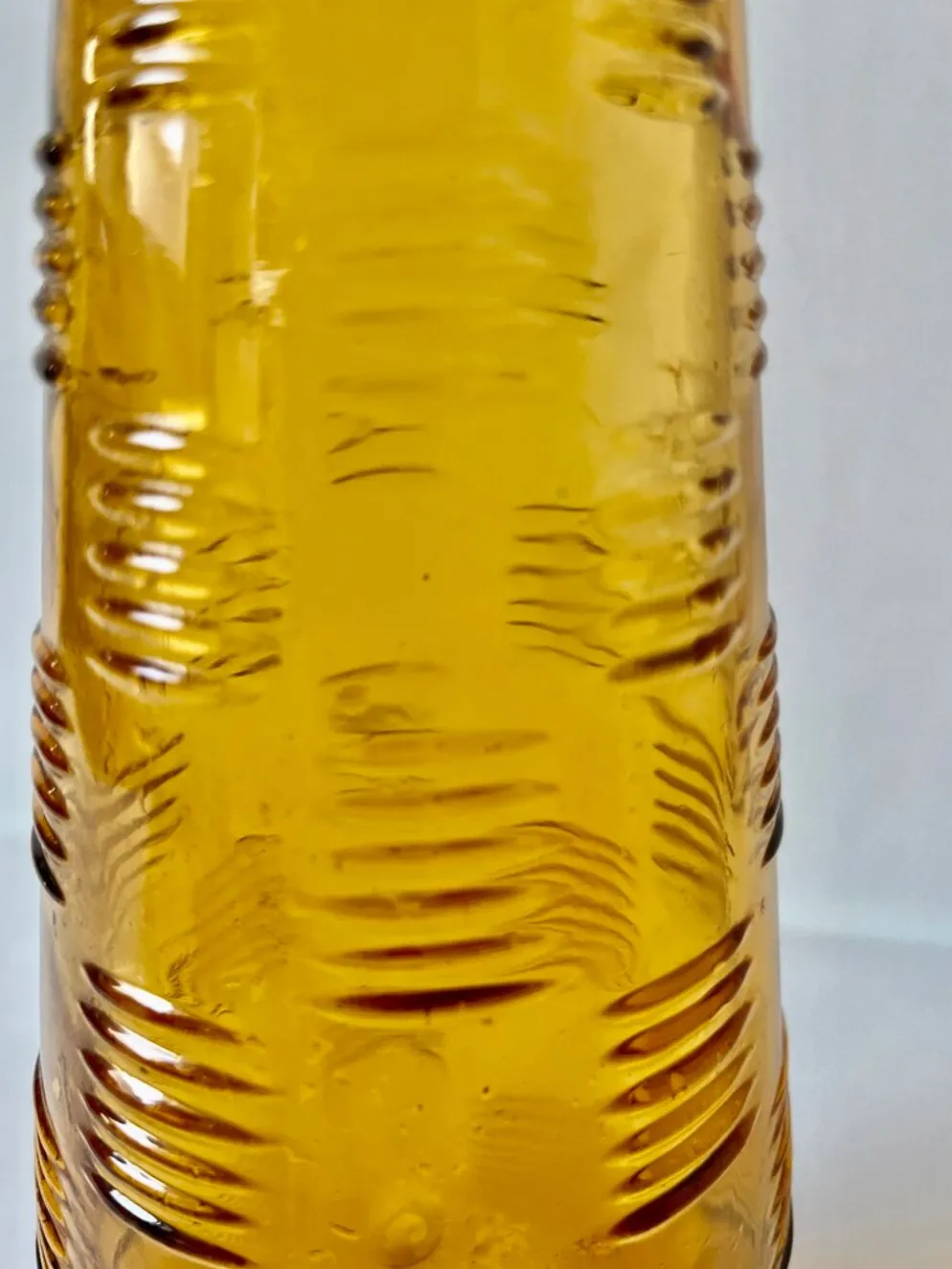 Bouteille Genie empoli Murano Italie Vintage ambre 1950