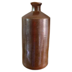 Bouteille à liqueur bec verseur grès vintage Bourne Deney