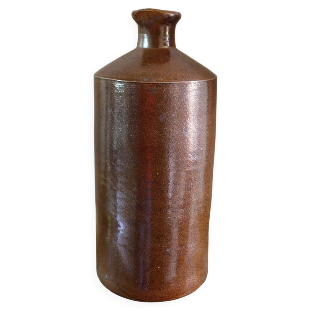 Bouteille à liqueur bec verseur grès vintage Bourne Deney