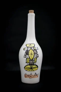 Bouteille à liqueur "cognac" faïence émaillée de Roger Capron Vallauris