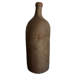Bouteille penchée de campagne 1950 XL grès brut terre cuite