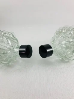 2 bouteilles carafes grappes de raisin en verre - Empoli - Vintage