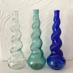 Bouteilles italiennes Empoli torsadées vintage