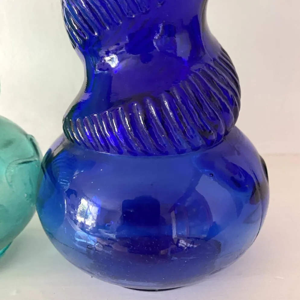 Bouteilles italiennes Empoli torsadées vintage