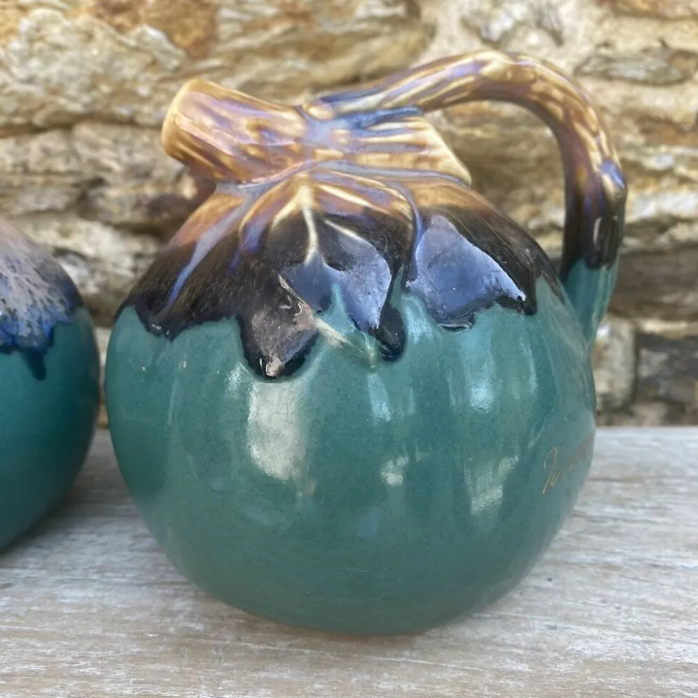 Bouteilles pomme en céramique Alpho années 60-70