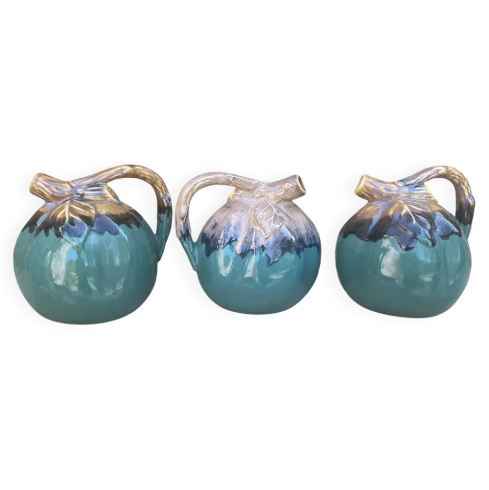 Bouteilles pomme en céramique Alpho années 60-70