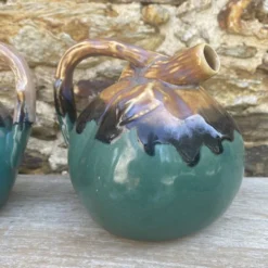 Bouteilles pomme en céramique Alpho années 60-70