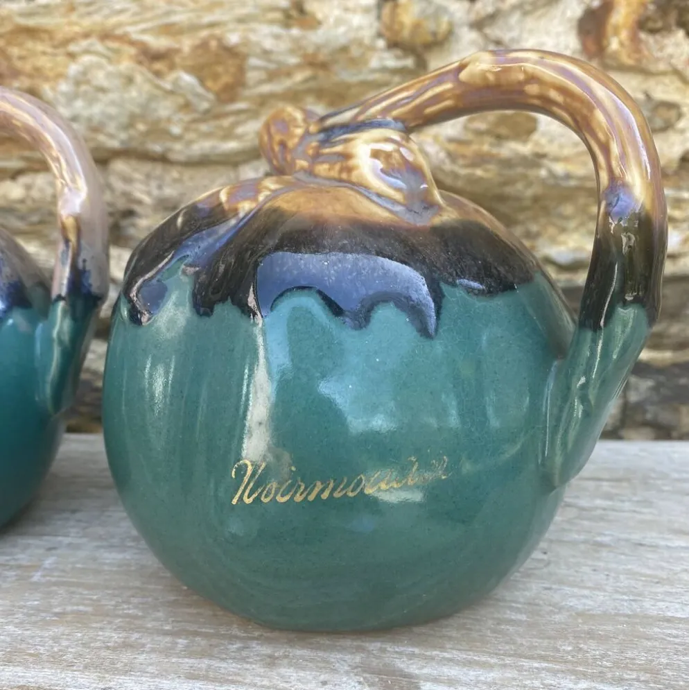 Bouteilles pomme en céramique Alpho années 60-70