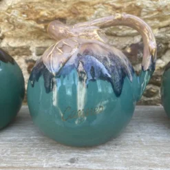 Bouteilles pomme en céramique Alpho années 60-70