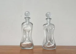 Bouteilles Vintage Danoises Kluk Kluk en Verre de Holmegaard, années 1970, Ensemble de 2