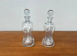 Bouteilles Vintage Danoises Kluk Kluk en Verre de Holmegaard, années 1970, Ensemble de 2