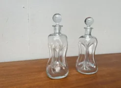 Bouteilles Vintage Danoises Kluk Kluk en Verre de Holmegaard, années 1970, Ensemble de 2