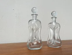 Bouteilles Vintage Danoises Kluk Kluk en Verre de Holmegaard, années 1970, Ensemble de 2