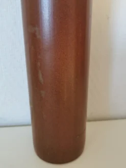 bouteille , vase , soliflore en grès vernissé marron