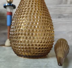 Bouteille verre ampoli pointes de diamant