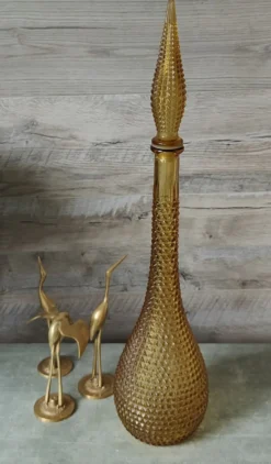 Bouteille verre ampoli pointes de diamant