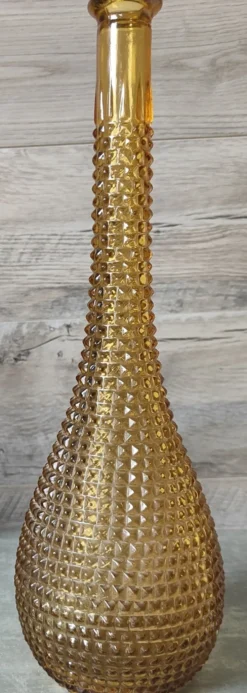 Bouteille verre ampoli pointes de diamant
