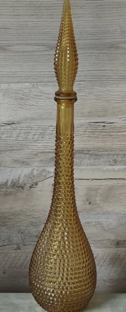 Bouteille verre ampoli pointes de diamant